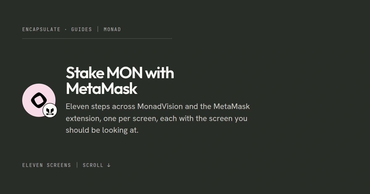Monad staking guide